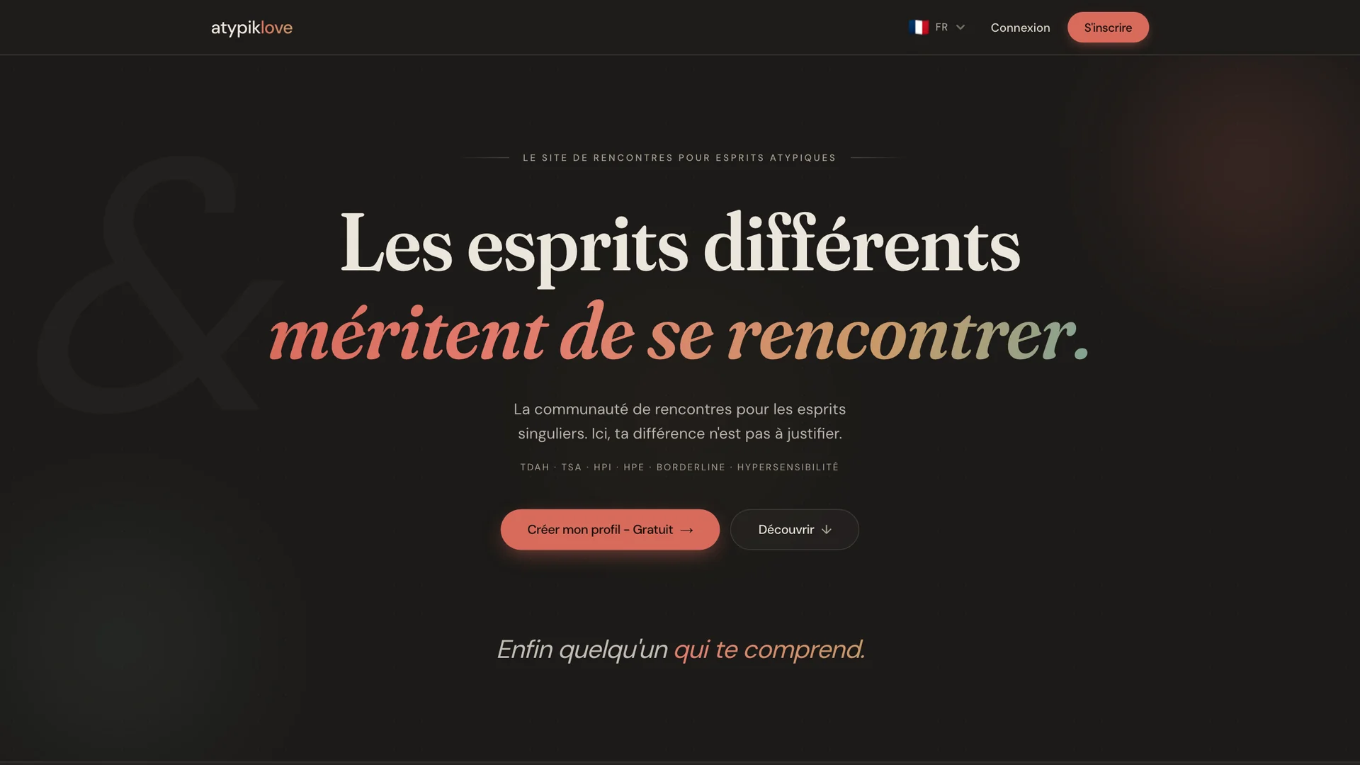AtypikLove : rencontres pour personnes neurodivergentes