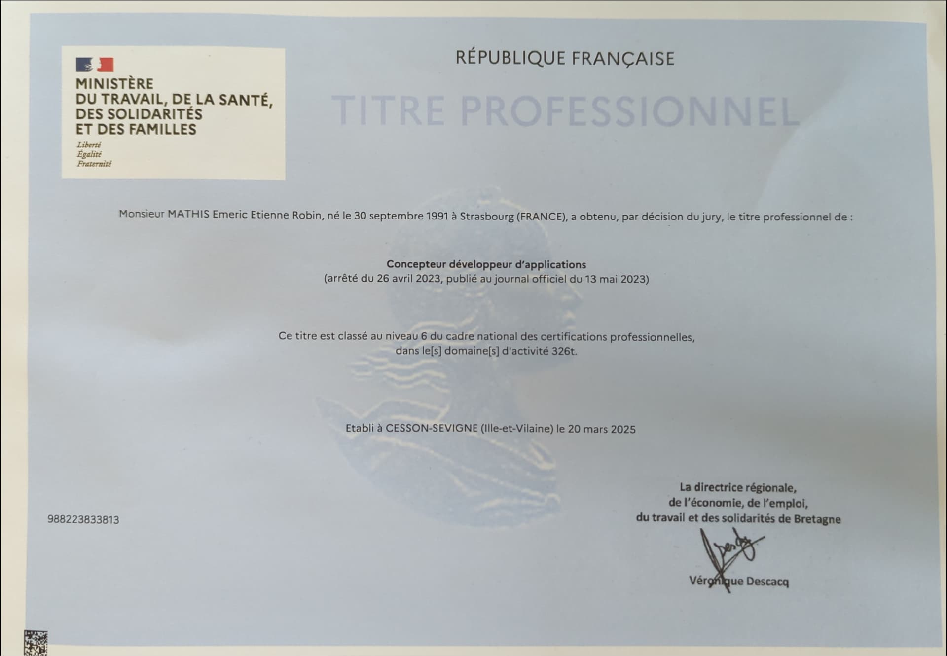 Diplôme CDA