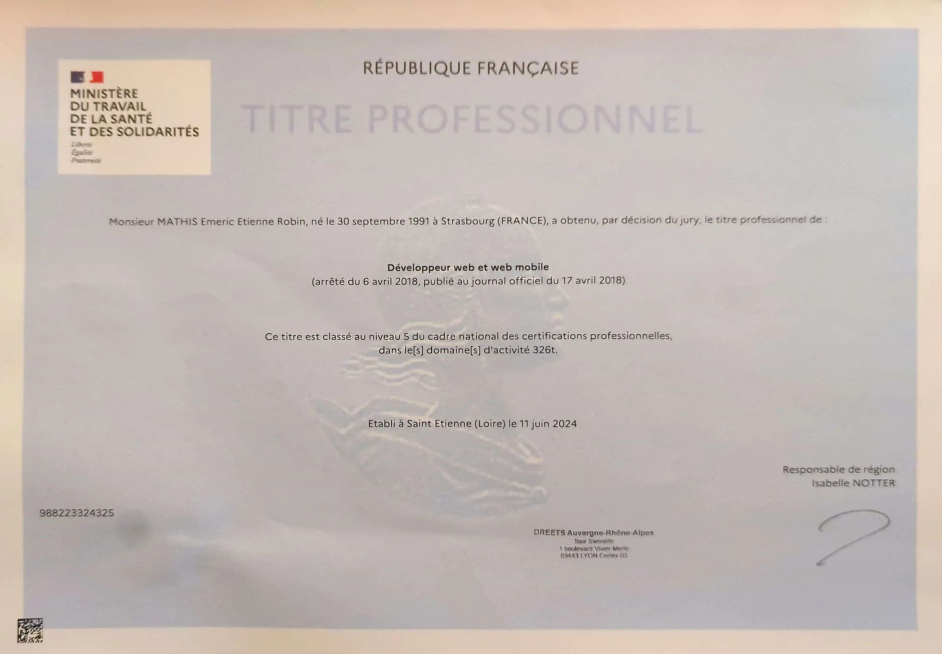Diplôme DWWM